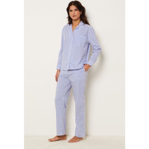 Pantalon de pyjama rayé en coton avec poches - Cleeo - S - - Etam - Modalova