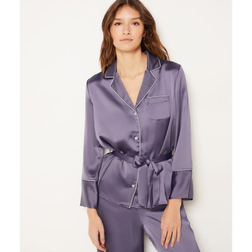 Chemise de pyjama satinée à nouer - Ely - XS - Etam - Modalova