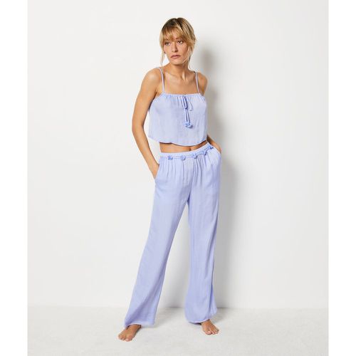 Pantalon de pyjama détails fleurs brodées - Maddy - XS - - Etam - Modalova