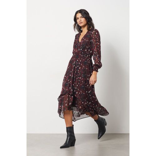 Robe longue col v imprimée - Pata - XS - - Etam - Modalova