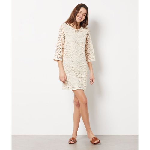 Robe courte manches 3/4 en crochet - Vera - XS - Etam - Modalova