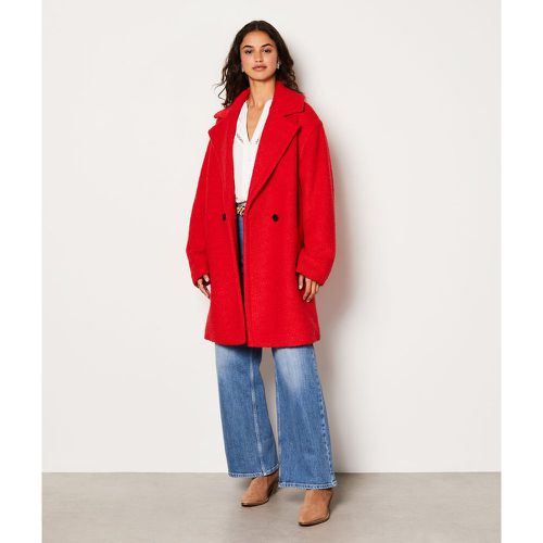 Manteau long effet bouclette avec laine - Maddox - XS - Etam - Modalova