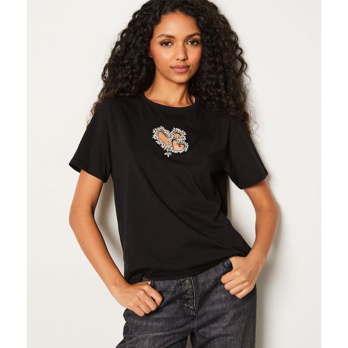 T-shirt avec cœur en strass - Fofie - XS - Etam - Modalova