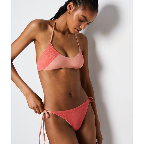 Culotte bikini à nouer bas de maillot pailleté - Boreal - 36 - Etam - Modalova