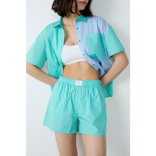 Short de pyjama à rayures en coton smiley®originals - Vahe - XS - Etam - Modalova