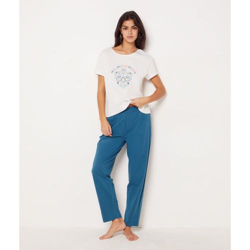 Pantalon de pyjama en coton coupe droite - Ollaya - XS - Etam - Modalova