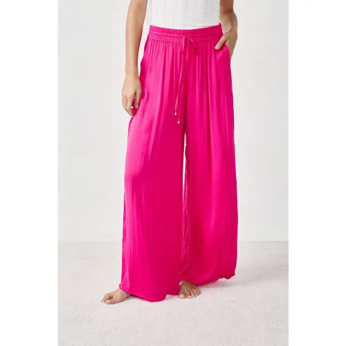 Pantalon satiné coupe large - Cheeta - S - Etam - Modalova