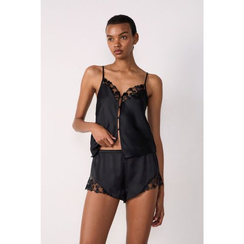 Short de pyjama satiné détails broderie - Fragrance - XS - Etam - Modalova