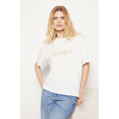 T-shirt imprimé 'voyager' en coton - Voyage - XS - - Etam - Modalova