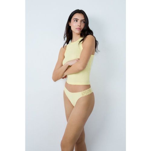Culotte en microfibre et dentelle - Wish - S - Etam - Modalova