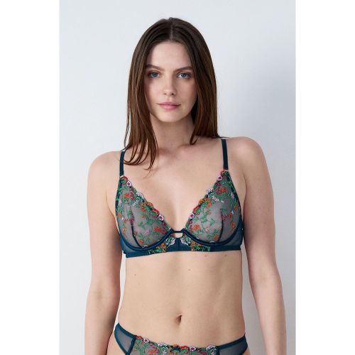 Soutien-gorge corbeille broderie fleurie - Gourmandise - 85B - Etam - Modalova