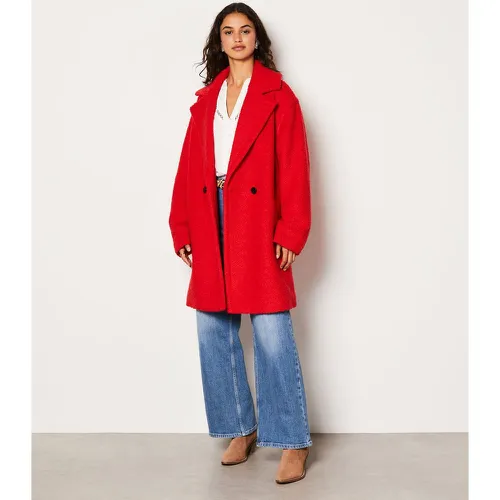 Manteau long effet bouclette avec laine - Maddox - XS - Etam - Modalova