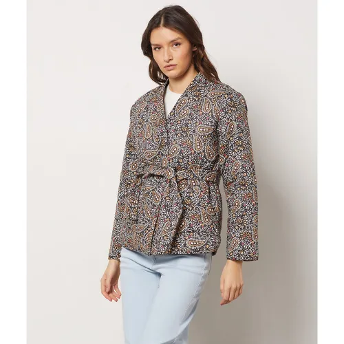 Veste matelassée boutonnée à nouer à motif  - Sanga - M - Etam - Modalova