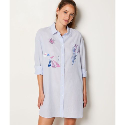 Chemise de nuit brodée en coton - Beline - L - Etam - Modalova