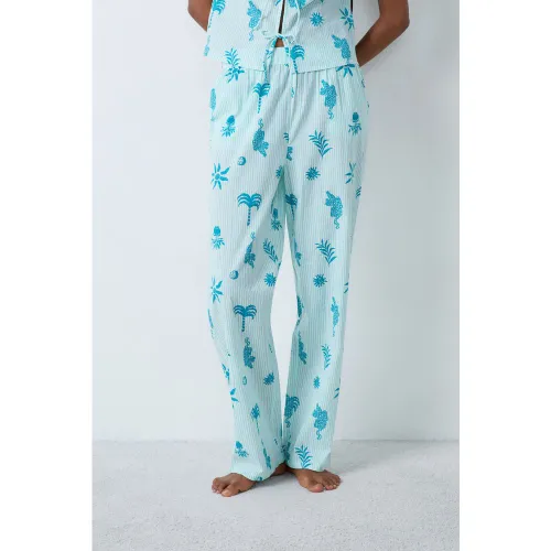 Pantalon de pyjama en coton à motifs - Emmy - XS - Etam - Modalova