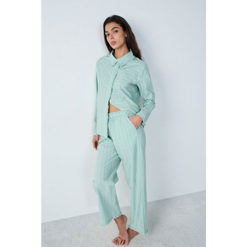 Pantalon de pyjama en coton coupe droite à rayures - Pabla - XS - Etam - Modalova