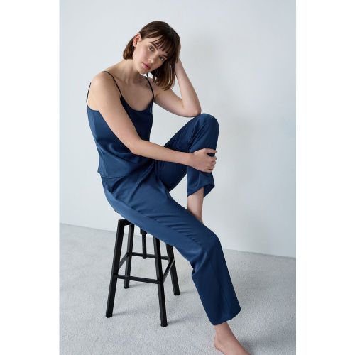 Pantalon de pyjama satiné coupe carotte - Sleepy - S - Etam - Modalova