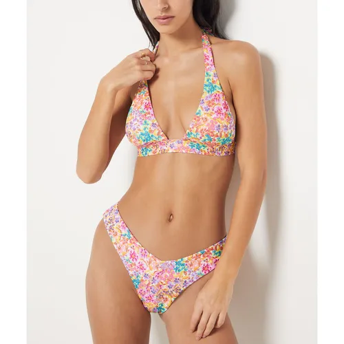 Bikini brésilien high leg bas de maillot fleuri - Bonita - 34 - Etam - Modalova