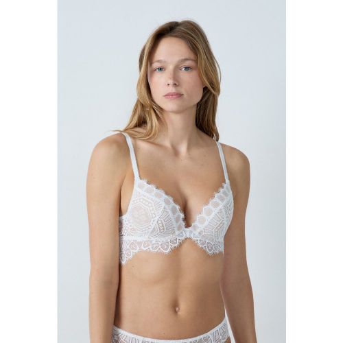 Soutien-gorge n.2 - le push-up plongeant en dentelle - Emotion - 85B - Etam - Modalova