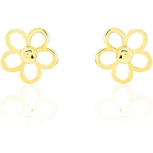 Boucles D'oreilles Puces Philine Fleur Or - Histoire d'Or - Modalova