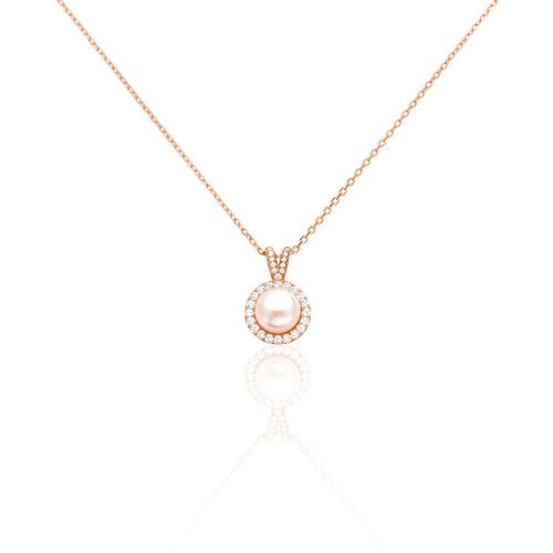 Collier Olivia Argent Perle De Culture Et Oxyde De Zirconium - Histoire d'Or - Modalova