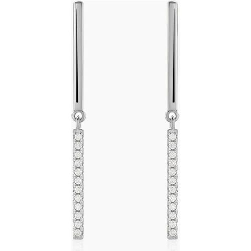 Boucles D'oreilles Pendantes Ilka Argent Oxyde De Zirconium - Histoire d'Or - Modalova