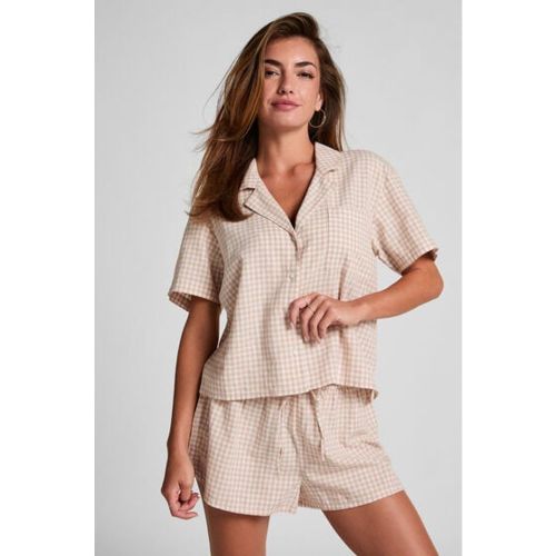 Short en lin à carreaux - Hunkemöller - Modalova