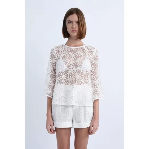 Blouse large en dentelle - MOLLY BRACKEN - Modalova