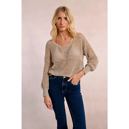 Pull en maille ajourée et irisée - MOLLY BRACKEN - Modalova
