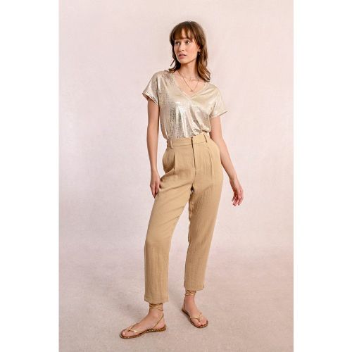 Pantalon carotte en lin - MOLLY BRACKEN - Modalova