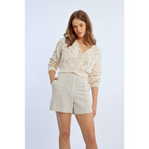 Short en lin, taille haute - LILI SIDONIO - Modalova