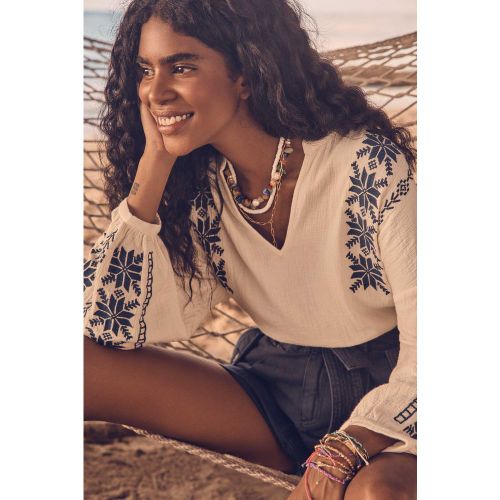 Blouse perfect en coton avec broderies taille XS - Maison 123 - Modalova