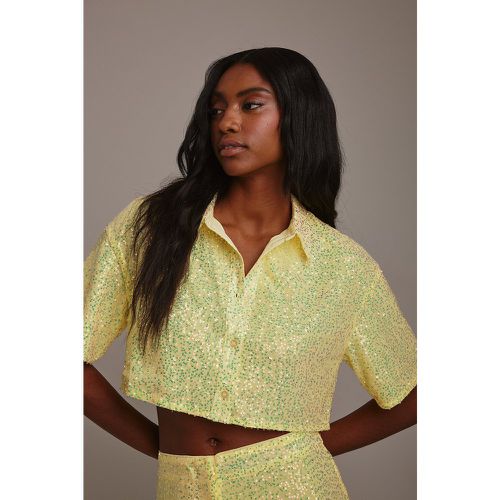 Chemise courte coupe carrée - Yellow - Handpicked x NA-KD - Modalova
