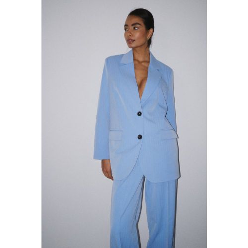 Pantalon de costume taille haute - Blue - NA-KD Classic - Modalova