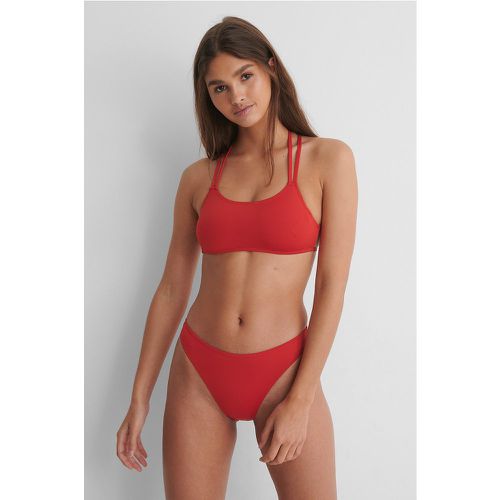 Culotte de bikini taille échancrée recyclée - Red - NA-KD Swimwear - Modalova