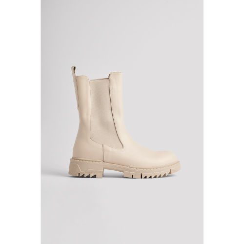 Bottines en cuir - Beige - NA-KD Shoes - Modalova