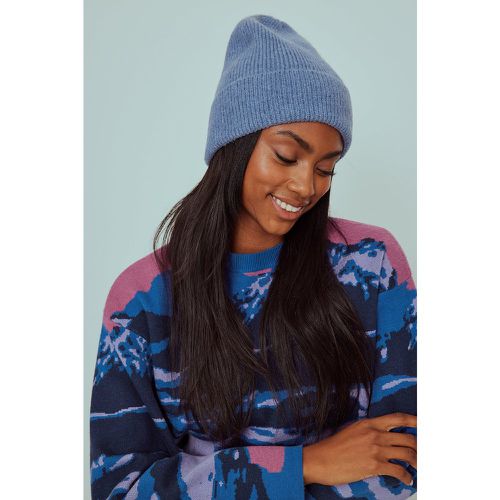 Bonnet en tricot de laine mélangée - Blue - Marije Zuurveld x NA-KD - Modalova