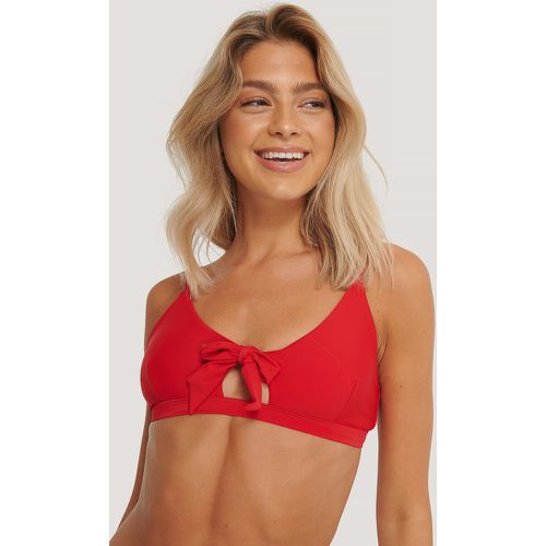 Tied Front Bikini Bra - Red - NA-KD Swimwear - Modalova