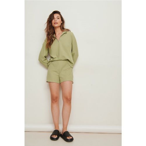 Short mini gaufré biologique - Green - NA-KD Trend - Modalova
