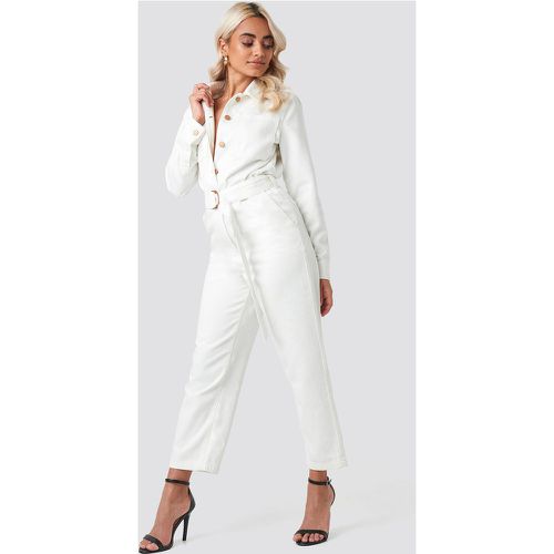 Combinaison Pantalon Jean À Ceinture - White - NA-KD Trend - Modalova