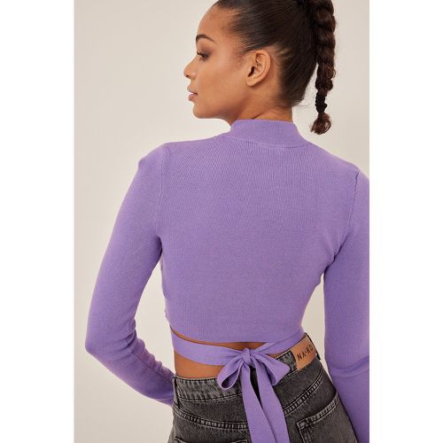 Pull portefeuille en tricot fin - Purple - NA-KD - Modalova