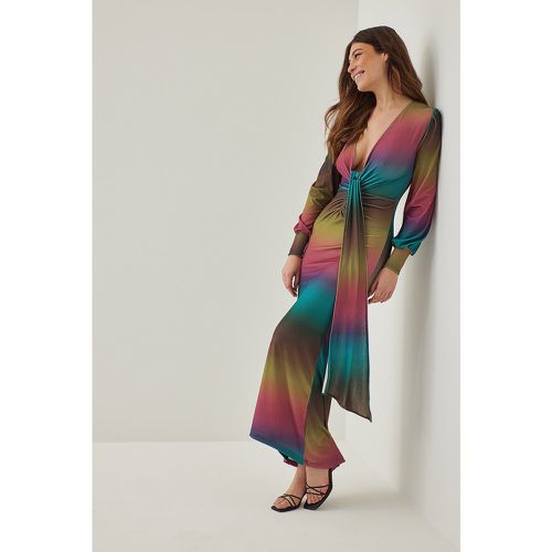 Robe longue avec nœud - Multicolor - NA-KD Trend - Modalova