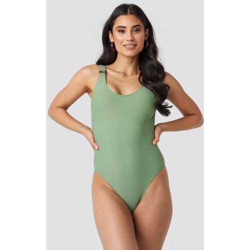 O-ring High Leg Swimsuit - Green - NA-KD Swimwear - Modalova