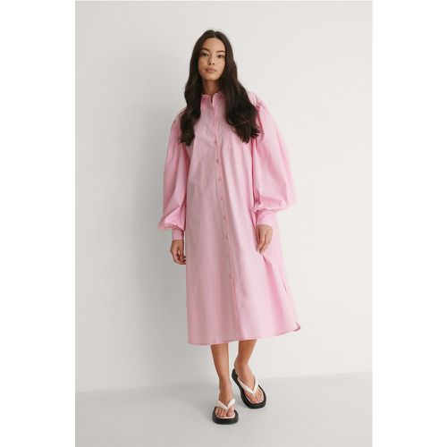 Robe chemise surdimensionnée biologique - Pink - NA-KD Classic - Modalova