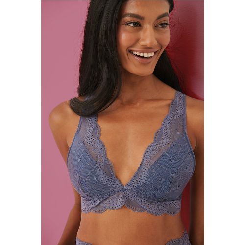 Soutien-gorge dentelle - Blue - NA-KD Lingerie - Modalova
