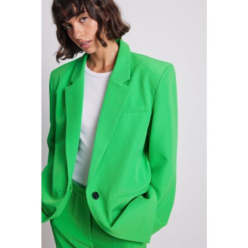Blazer oversize recyclé à épaules saillantes - Green - NA-KD Classic - Modalova