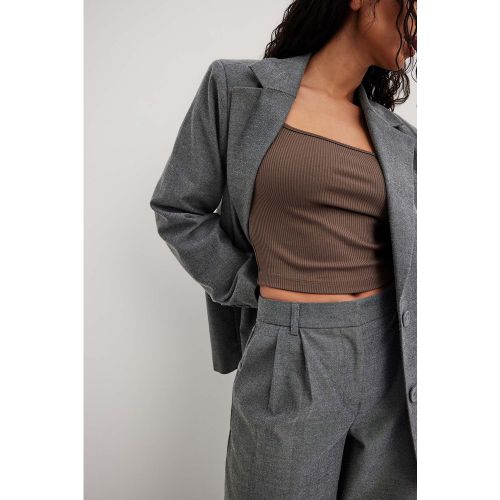 Débardeur col carré - Brown - NA-KD Basic - Modalova