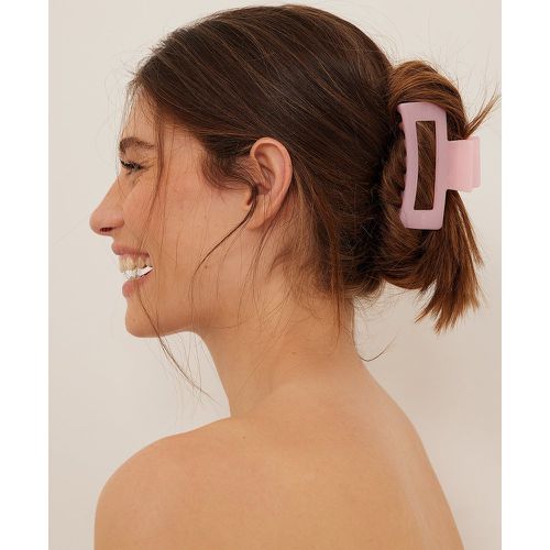 Pince à cheveux carrée brillante - Pink - NA-KD Accessories - Modalova