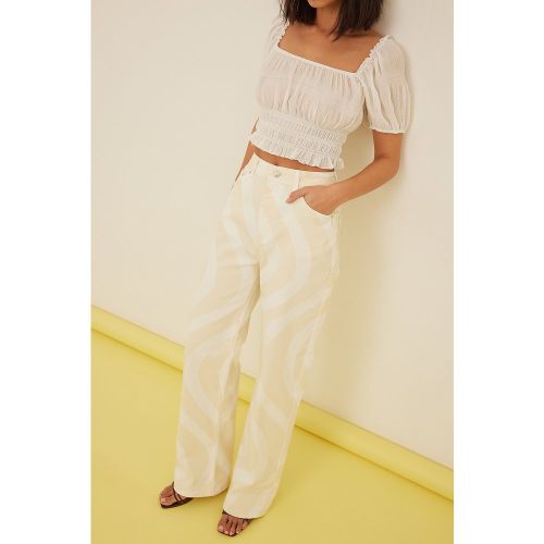 Jean à détail spirale - Beige,Multicolor - Misslisibell x NA-KD - Modalova