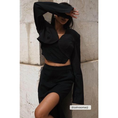 Haut façon corset - Black - Oumayma & Khaoula x NA-KD - Modalova